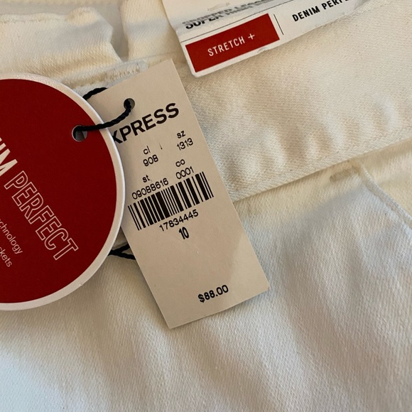 Express NWT denim perfect cropped belted jeans 10 - Picture 6 of 10